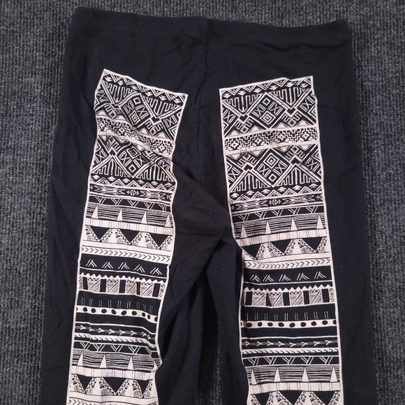 In Vein Women's Tribal Print Leggings Black White Size Small Cotton Stretch‎ - Picture 10 of 12
